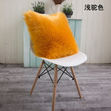 Artificial Wool Fur Sheepskin Cushion Cover Hairy Faux Plain Fluffy Soft Throw Pillowcase Washable Square Solid Pillow Case - one46.com.au