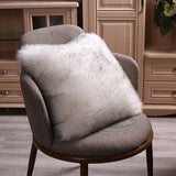 Artificial Wool Fur Sheepskin Cushion Cover Hairy Faux Plain Fluffy Soft Throw Pillowcase Washable Square Solid Pillow Case - one46.com.au