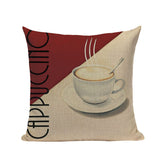 Fashion Women Cushion Cover Linen Girl Printing Throw Pillow Case Black Striped Romantic Red Wine Decorative Pillow Cover - one46.com.au