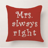 Cushion Cover Home Sweet Pillow Case Cotton Linen Mr Right Cushion Sofa Bedroom Decorative Pillow Cover - one46.com.au