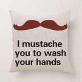 Cushion Cover Home Sweet Pillow Case Cotton Linen Mr Right Cushion Sofa Bedroom Decorative Pillow Cover - one46.com.au