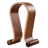 SAMDI Wooden Headphone Stand Headphone Holder Headset Hanger Headset Rest - For All Headphone Size In Brich (Brown) - one46.com.au