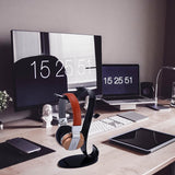 Double Heads Headphone Headset Stand Holder Stand Holder Fashion Desktop Storage Display For Headphones Bracket - one46.com.au
