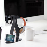 Double Heads Headphone Headset Stand Holder Stand Holder Fashion Desktop Storage Display For Headphones Bracket - one46.com.au