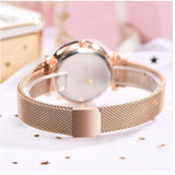 Women watch Fashion wild Starry sky numeral Milan Magnet Buckle Luxury Fashion Ladies Geometric Roman Numeral Quartz Watch - one46.com.au