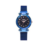 Women watch Fashion wild Starry sky numeral Milan Magnet Buckle Luxury Fashion Ladies Geometric Roman Numeral Quartz Watch - one46.com.au