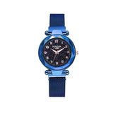 Women watch Fashion wild Starry sky numeral Milan Magnet Buckle Luxury Fashion Ladies Geometric Roman Numeral Quartz Watch - one46.com.au