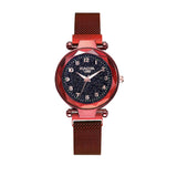 Women watch Fashion wild Starry sky numeral Milan Magnet Buckle Luxury Fashion Ladies Geometric Roman Numeral Quartz Watch - one46.com.au