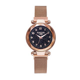 Women watch Fashion wild Starry sky numeral Milan Magnet Buckle Luxury Fashion Ladies Geometric Roman Numeral Quartz Watch - one46.com.au