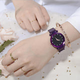 Fashion Women's Star Quartz Watch Magnet Strap Magnets Watch For Women Hand Accessories - one46.com.au