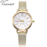 Montre 2019 Femme Vansvar Casual Round Elegant Women watches Luxury Quartz Stainless Steel Band Marble Strap Watch Analog Wrist - one46.com.au