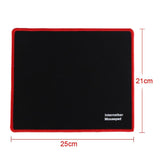 Hot 25*21CM Gaming Mouse Pad Black Red Lock Edge Rubber Speed Mouse Mat for PC Laptop Computer Black Games Mousepad Micepad - one46.com.au