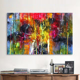 QKART Abstract Painting Colorful Canvas Wall Pictures for Living Room Office Bedroom  Modern Canvas Oil Painting - one46.com.au