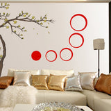 DIY Circles Wall Mirror Stickers Vinyl Art Mural Wall Sticker Room Decoration Sofa TV Background  Home Wall Decor Dropshipping - one46.com.au