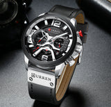 Top Brand Luxury Mens Watches Military Sports Army Fashion Leather Wristwatch Leather Quartz Watch erkek saat 8329 - one46.com.au