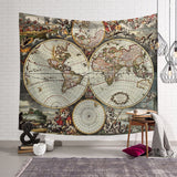 World Map Pattern Wall Tapestry  Wall Hanging Blanket Farmhouse DecorHome Decorations Machine A Imprimer Sur Tissu Shabby Chic - one46.com.au