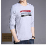 2019 Mercerized Cotton New Fashion Brand T Shirts Print Street Wear Tops Top Grade Korean Long Sleeve  T-Shirt For Men Clothes - one46.com.au