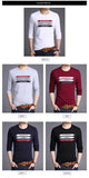 2019 Mercerized Cotton New Fashion Brand T Shirts Print Street Wear Tops Top Grade Korean Long Sleeve  T-Shirt For Men Clothes - one46.com.au