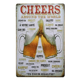 Wine / Whiskey / Beer / Cocktail Vintage Tin Sign Metal Sign Bar / Pub / Garage Metal Plate Metal Wall Decoration - one46.com.au