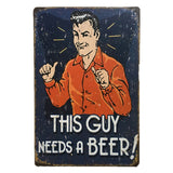 Wine / Whiskey / Beer / Cocktail Vintage Tin Sign Metal Sign Bar / Pub / Garage Metal Plate Metal Wall Decoration - one46.com.au